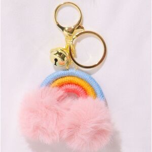 Pink Rainbow Keychain/Purse Charm